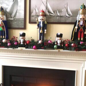 Christmas Garland 6 ft Faux Pine Greenery Farmhouse Decor Mantel Fireplace